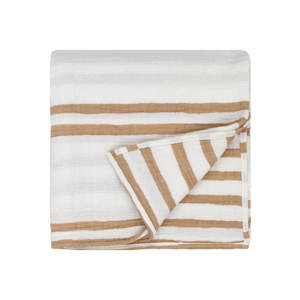 Yard Cinnamon Woven Stripe Bedspread